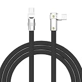 chubbycable USB C ケーブル L字 240W 急速充電 & 高速データ転送 超厚シリコンタイプc ケーブルMacBook/iPad/Galaxyiphone15/iphone16/iphone17等type c機種対応, ブラック, Type-C & Type-C, 3M