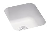 Swanstone US-1210-010 13-1/2-Inch by 15-1/2-Inch Undermount Entertainment Bar Sink, White Finish [並行