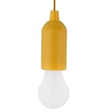 Transerポータブル防水LED Pullコードライト電球アウトドアガーデンキャンプHanging LEDライトランプ電球 イエロー