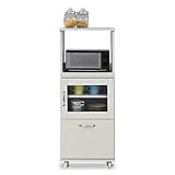 JKプラン スリム コンパクト 食器棚 レンジ台 レンジラック 幅 45 H120 キャスター付き ミニ キッチン 収納 隙間収納 棚 収納棚 家電収納棚 ロータイプ TSFLL1002WH