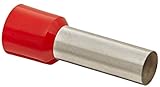 Panduit FSD86-25-L Insulated Ferrule, Single Wire DIN End Sleeve, 2 AWG Wire Size, Red, 0.49" Max In