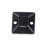 Lovoski 　100pcs　黒い　自己接着　ケーブル　ワイヤー　タイ　マウント　ベース　クランプ　クリップ　30x30mm