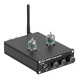 Fosi Audio T20 Bluetooth 5.0 真空管アンプ ヘッドフォンアンプ aptX HDステレオレシーバー対応 2チャンネル クラスD デジタルミニ Hi-Fi パワーアンプ 家庭用 パッシブスピーカー用 5654W真空管 電源付き