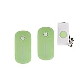 WAYCOM　遠隔ワイヤレス呼び出しチャイムセットメロディー32種類 受信距離180m LEDライト付 家庭看護用　お年寄りや子供や妊婦や身体の不自由な方のSOSボタン (受信機2個 送信機1個、グリ