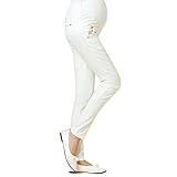 マタニティパンツ レディース マタニティウェア マタニティ パンツ 【産前産後兼用】 妊婦帯 腹巻 スキニーパンツ スキニー 大きいサイズ ホワイト M