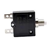 P Prettyia プッシュボタン　リセット回路ブレーカ　クイックコネクト端子　12V-24V　30A