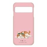 Google Pixel 10 用 ねこ充電中 ゆるねこ 癒し系 休憩モード コミカル ピンク ハードケース ピクセル10のカバー けーたい スマホケース h240122