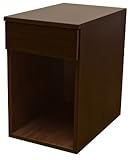 【ソファやベッドのサイドに最適】 コンパクト 引き出し付き ナイトテーブル (ダークブラウン/DBR)