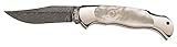 BOKER 112105DAM Scout Pearl Damascus Knife with 3-1/8" Ladder Damascus Steel Blade [並行輸入品]