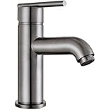 Y Decor yp2801-bn Optimistシングルハンドル洗面所蛇口ポップアップドレインを含む、つや消しニッケル、4.75 "注ぎ口Reach / 3 "高さ
