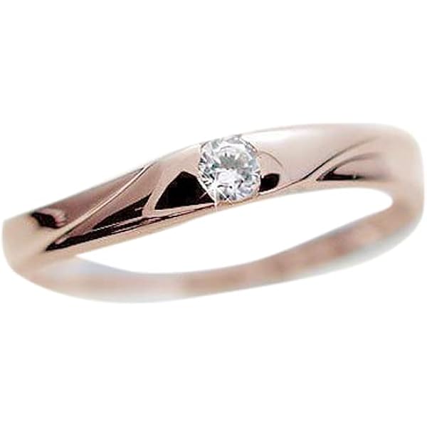 Amazon | ピンキーリング ピンクゴールドK18 ダイヤモンドリング
