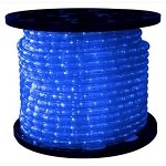 Queens of Christmas C-ROPE-LED-BL-1-10-12V Spool of 12 Volt LED Rope Light, 18', Blue by Queens of C