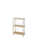 エコノミーラック 天然パインウッドラック WKフレーム フリーラック 3段 幅57×奥行30×高さ88cm ナチュラル WK6090-3NA