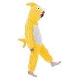 [LOLANTA] 子供 着ぐるみ ベビー オーバーオール ハロウィン 仮装 子供 クリスマス キッズ コスチューム サメ イエロー 90-105