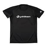 [ファイテン] Ｔシャツ RAKUシャツ ブラック/ポップ(黄・水・桃) S