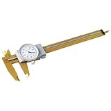 HHIP 4100 – 0208 6 " Tinコーティングダイヤルキャリパー、範囲0 – 6 " 0.001 "、精度、0.001卒業式
