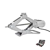 Fkstyle【ボタン一つで昇降】 電動ジャッキ 2t パンタグラフ型 DC12V シガーソケット対応 リモコン付き 収納ケース入り タイヤ交換 パンク修理 [並行輸入品]