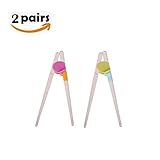 Bullet Face 2 Pairs Easy to Use Cheater Training Chopsticks for Children and Adults 1 Pcs Wood Spoon