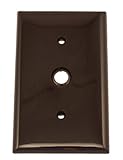 Leviton 80718 1-gang 0.406インチ穴デバイス電話/ケーブル壁材、標準サイズ、熱可塑性ナイロン、ストラップマウント、ブラウン