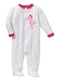 Garanimals Baby Girl PreemieスリーサイズPreemie ( Preemie、ホワイトFlamingo )