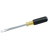 Ideal Industries Heavy-Duty Slotted Keystone Tip Screwdriver, 5/16 Inch Square x 6 Inch Long Shank [