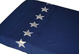Taftan Stars Silver Top Sheet 120 x 150cm (Dark Blue) by Taftan