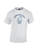 NCAA Florida Gulf Coast EaglesマスコットブロックアーチTシャツ、大、ホワイト