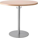 カフェテーブル 丸テーブル ラウンドテーブル ラウンジテーブル 円形 丸型 80cm 荷物掛け フック付き テーブル ミーティング シンプル オフィス 飲食店 バー 休憩所 ダイニング ロビー 作業 打ち合わせ 事務所 エントランス (ナチ