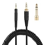 Fenmic ATH M20X M30X M40X M50X M60X M70X 対応 イヤホンケーブル 付属品 スプリングケーブル 3.5mm〜6.3mmアダプター付 (ばね線)