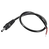 uxcell DCコネクタ DC電源3.5mmx1.35mm 1A 30 cmバーレルオスプラグ コネクタピグテール 5個