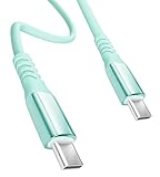 13カラー 4長さ PD急速 15W 60W 100W 100％シリコン 超高耐久 USB-A Type-C to Type-C【inklink Japan公式】充電ケーブル iPhone 充電コード USB-C 機器対応 急速充電 PC/パソコン/ノートパソコン/iPhone/iPad/Android (Type-C to Type-C PD60W, ミント, 0.25m)