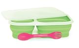 Visiomed Baby NT-SL2 Lunch Box Foldable 2 Compartments 820 ml and 420 ml with Lid and Spoon by Visio