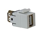 On-Q WP1220WH USB 2.0 A/A Coupler Keystone Insert, White [並行輸入品]