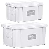 リブウェル(Livewell) タッグボックス ラ・レガーロ (オールホワイト, 深型2点セット)