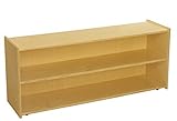 Childcraft 1526300 ABC Furnishings 2-Shelf Storage Unit 20 Height 13 Width 48 Length Natural Wood [並