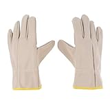 B Blesiya 1対　リガー手袋　保護用手袋　作業用 牛革手袋　革製　作業手袋　ガーデニング　園芸　植栽