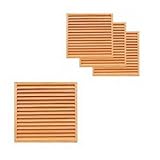 Liebe【リーベ】 【3枚セット】 セランガンバツー 木製 目隠し ルーバーフェンス 900×900mm (約30kg)