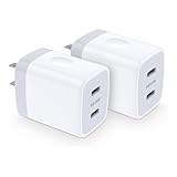 急速充電器 Type-C USB充電器 25W 2ポートType-C*2 【2個セット】 iPhone 充電器 タイプc type c コンセント [PD3.0対応/ Gan採用/PPS急速協議対応/PSE認証済み] iPhone15シリーズ/Galaxyシリーズ/iPad/Macbook Air/Surface/その他 PD25Wの規格内で充電可能な機器 ホワイト