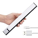 BOKEYU 人感センサーライト LED バーライトUSB充電式 9mm超薄型 無段階調光 3000/4500/6500K 色温度調整 読書