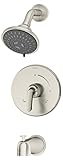 Symmons 5502-STN Elm 1- Handle Tub and Shower Faucet System, Satin Nickel by Symmons