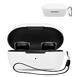 【2024 NEW】For Bose QuietComfort Earbuds (2nd Gen) 用 ケース カバー 【KONXISA】ワイヤレスイヤホン ケース シリコン素材 着用しやすい 耐衝撃 防水防塵 ウォッシャブル（カラビナ付き+ストラップ付き ） 装着充電可能 持ち運びがしやすい（ホワイト）