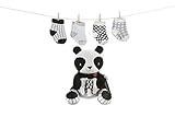 Baby Aspen Panda Paws Plush Plus Socks for Baby, Black/White/Multi, 0-6 Months by Baby Aspen [並行輸入品]