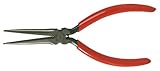 Xcelite 57CGV Forged Alloy Steel Standard Needle Nose Plier with Red Cushion Grip Handle, Serrated J