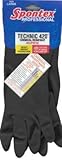 MR LONGARM 33534 Extra Large, Medium Weight, Black, Flock Lined Neoprene Glove with Embossed Non-Sli