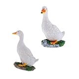 F Fityle レジン　アヒル像　草原装飾　オーナメント　置物　手工芸品　贈り物　装飾