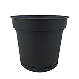 樹脂製植木鉢 ハイドポット ブラック 58cm 貯水機能受皿付