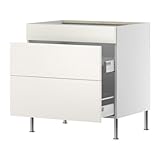 IKEA(イケア) FAKTUM ヘルリグ ホワイト 60 cm 99878944 シンクユニット用ベースキャビネット 引き出し付/ フロント2枚、ヘルリグ ホワイト