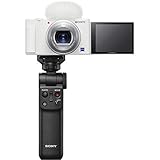 SONY(ソニー) コンパクトデジタルカメラ VLOGCAM Vlog用カメラ ZV-1 シューティンググリップキット(同梱グリップ:GP-VPT2BTブラック、バッテリーパック+1個) ウィンドスクリーン付属 24-70mm F1.8-2.8 ズームレンズ ホワイト ZV-1G W