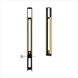 サンポール　スチール製　和モダンシリーズ　ピラー　固定式　ウッド付　FNP-11U-W 　桧皮色(ブラウン)