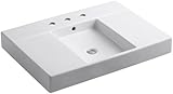 Kohler k-2955 – 8-0トラバースTop and Basinバスルームシンクwith 8インチセンター、ホワイト